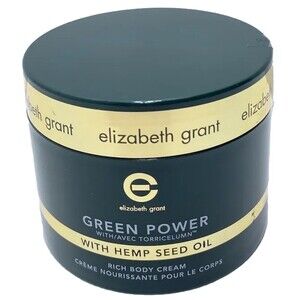 Elizabeth Grant Green Power With Hemp Seed Oil Rich Body Cream Brand New